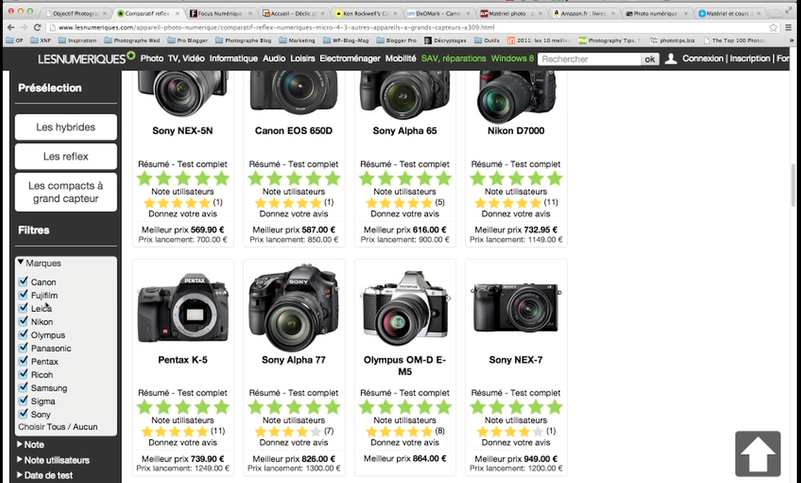 Comparer, choisir et acheter son matériel photo grâce à internet